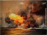 2012 Battleship SMS Pommern in Battle of Jutland painting